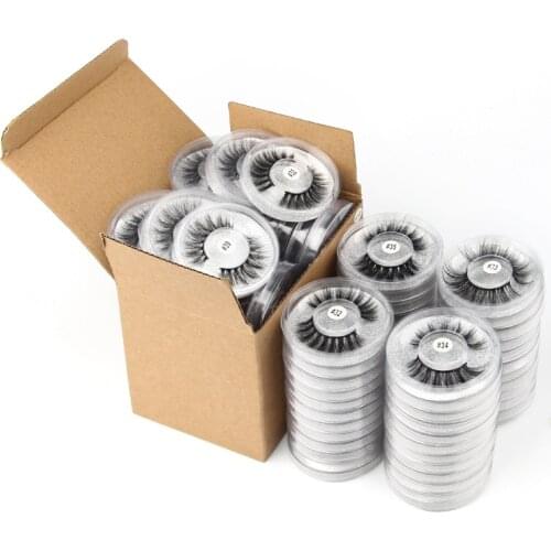 Wholesale Eyelashes Bulk 4/50/100PCS Eyelashes Set Natural Soft False Eyelash 3D Mink Lashes Eye Fluffy Long Faux Cils Hand Made