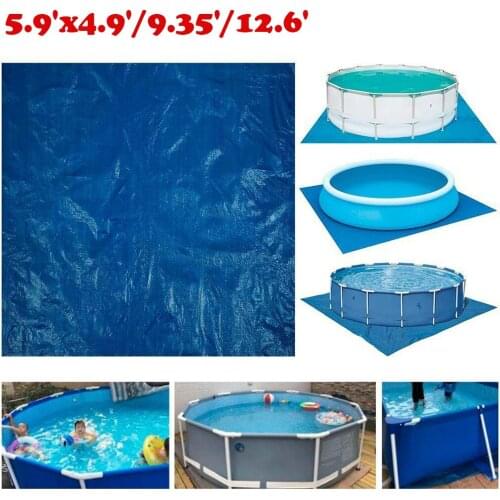 6ftx5ft/9ft/12.6ft Swimming Pool Ground Cloth Cover Foldable Above Paddling Swim