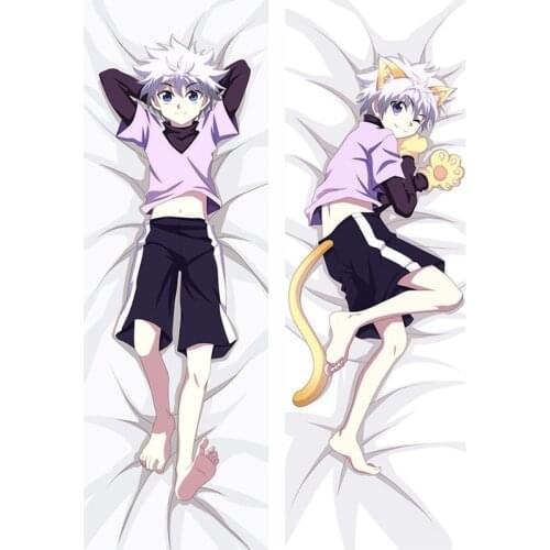 Anime Hunter X Hunter Killua Zoldyck Hugging Body Pillow Cover Case Doule Different Side Printed Bedding Pillowcases Peachskin