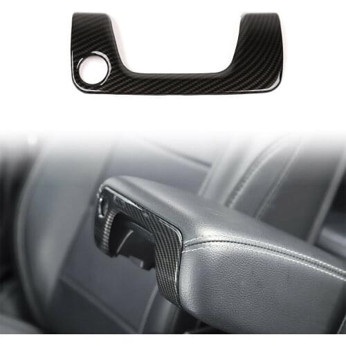 Center Armrest Box Keyhole Panel Decor Carbon Fiber For Jeep Wrangler JL 2018-2019
