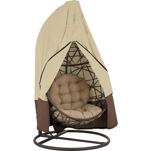 Egg Swing Chair Covers Heavy Duty Waterproof 420D Oxford Fabric Patio Hanging Chair Protective Case Dust Cover With Zipper