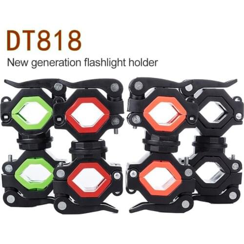 Flashlight Mount Holder Universal Bicycle Bike LED Light Flashlight Torch Mount Lamp Holder 360° Rotation Cycling Clip Clamp