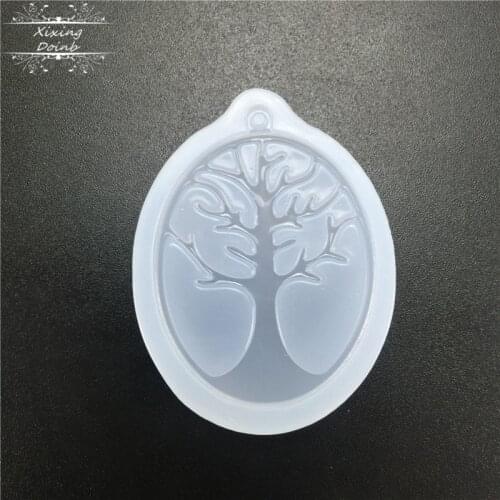 DIY resin silicone mold tree shape sugar craft cake decoration tool hand craft epoxy resin jewelry pendant mold