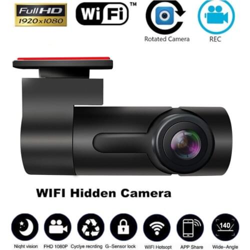 HD1080P Smart Car Wifi DVR Dash Camera Night Vision Video Recorder 140 Degree View Dashboard G-Sensor 24H Parking Monitor