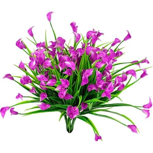 Artificial Flowers Calla Lily Fake Flowers for Outside Indoor Outdoor Office Home Garden Decoration