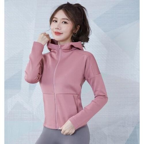 Yoga Jacket Womens Zipper Cardigan Thin Quick-drying Fitness Clothes Long-sleeved Outdoor Running Training Sports Top