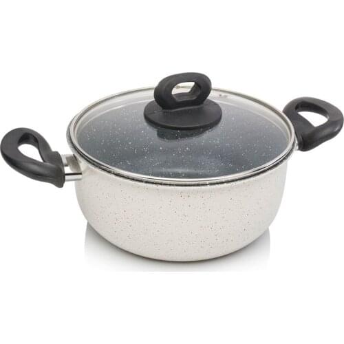 Cream Color 20 CM Cera Grranit Deep Pots