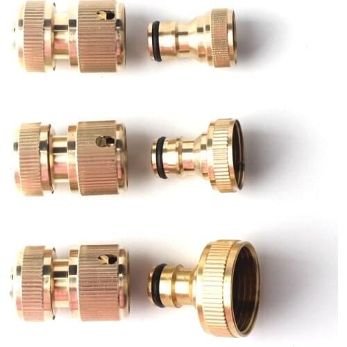 Brass DN15 Quick Couplings For Hoses 1/2'' 3/4'' 1'' Garden Irrigation Water Gun Car Wash Joint Set Tools Tube Connector Fitting