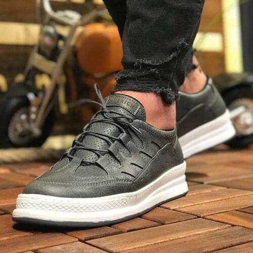Chekich Mens Casual Shoes Anthracite Color Faux Leather Comfortable Spring and Fall Seasons 2021 Fashion Breathable Bride Suits Flat Orthopedic White Outsole Walking Sneakers Sport Lightweight Oxford Hombre CH040 V1