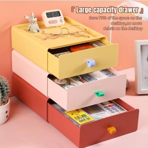 Desktop Drawer Storage Box Household Multi-Function Cosmetic Storage Cabinet Student Dormitory Finishing Box