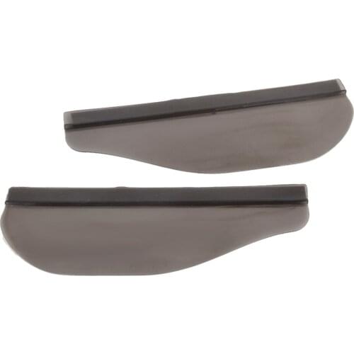 Pair Of ABS Car Rear View Mirror Rainproof Blade With 3M Tape Clear Black