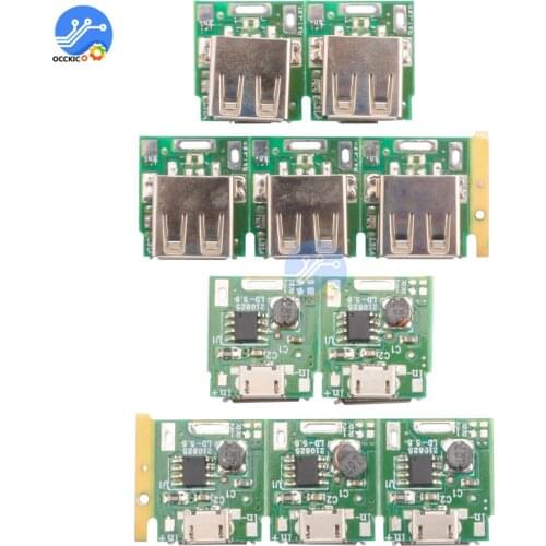 10 pcs 18650 Lithium Battery Charger Board Power Bank Step-Up Boost 3.7V to 5V 1A Converter USB Port for 18650 Charger Lithium