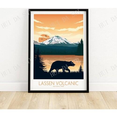 Lassen Volcanic National Park Poster | Wall Art | Travel Poster | Home Decor Gift