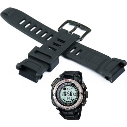 Resin strap mens pin buckle for Casio PRG-130Y PRW-1500 outdoor sports waterproof rubber strap ladies watch band