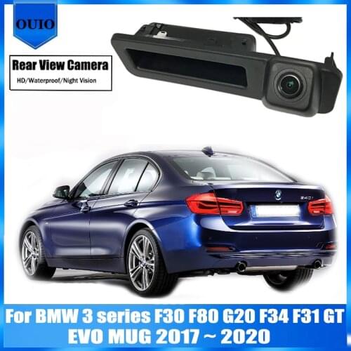 Backup Rear camera | For BMW 3 series F30 F80 G20 F34 F31 GT EVO MUG 2017 ~ 2020 Parking Trunk Handle Camera Reversing Camera
