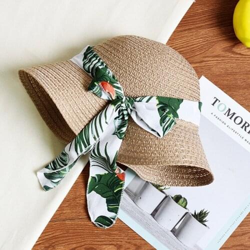 2020 summer Fashion Design Brim Flowers Lace Straw Hat grils Flower Foldable Brimmed Sun Hat Summer Hats For women