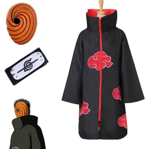 Uchiha Obito Tobi Obito Cosplay Costume Long Sleeve Cloak Halloween Carnival Funny Adult Cosplay Costume