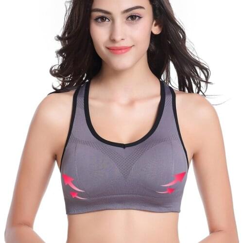 Spring Summer Sexy Women Seamless Sports Bra Eye-catching Push Up Padded Running Bras Tank Top Yoga Bra