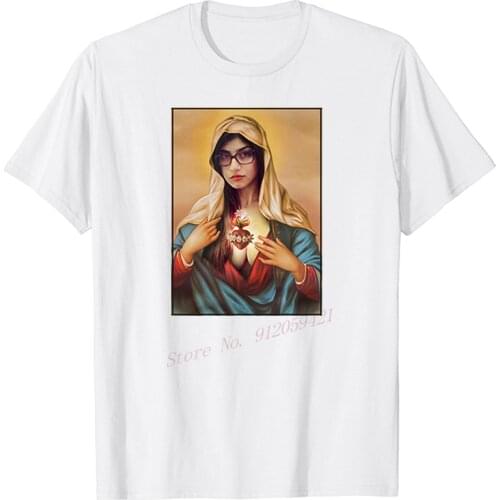 Funny Mia Khalifa T Shirt Former Actress Tshirt Unisex T Shirt Men Cotton Tees Harajuku mens clothing