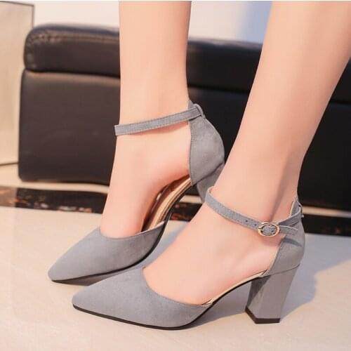 2021 Hot high heels Autumn Flock pointed sandals sexy high heels female summer shoes Female sandals women shoes
