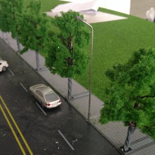 10Pcs 1:75 Scale DIY Model Miniature Railway Train Lamp Post Street LED Lights