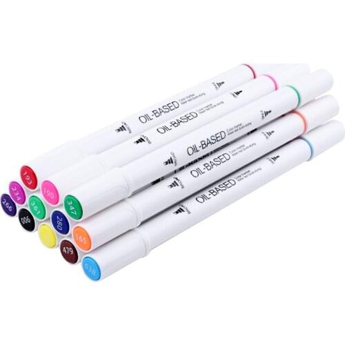 12 Pieces In A Box Baoke2923#12 Color Marker Oil Pastel Hand-painted Design Animation Full Set of 12 Color Oily Pop Pen Water