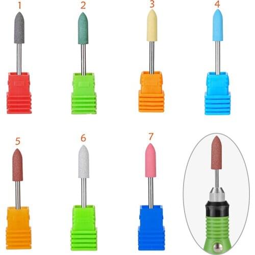 2Pcs Silicone Drill Bit Milling Cutters For Manicure Pedicure Manicure Drill Nail Art Accessoires Tool Remove Nail Polish HF0003