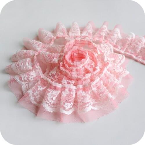 5Meter Color lace embossed folds handmade Lace DIY doll clothes jewelry decorative lace special price
