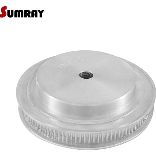 SUMRAY 3M 100T Aluminium Motor Pulley 8/10/12mm Inner Bore Timing Belt Pulley 11mm Belt Width Tooth Belt Pulley