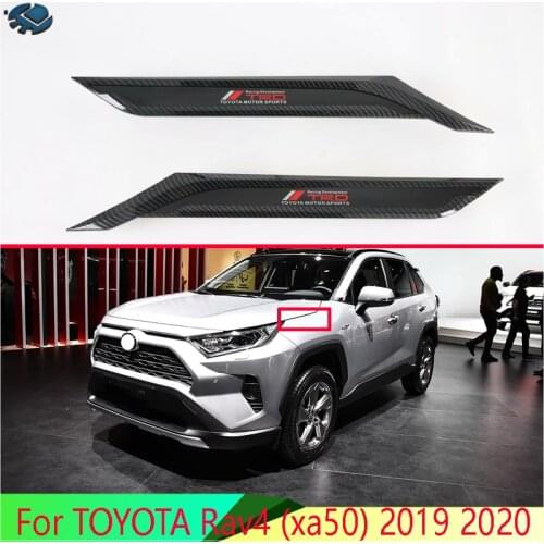For TOYOTA Rav4 (xa50) 2019 2020 Decorate Accessories ABS Chrome leaf board decoration on shark gills