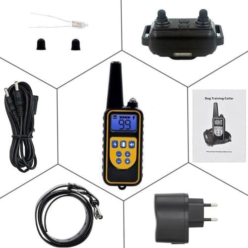 800m Electric Dog Training Collar Pet Remote Control Waterproof Rechargeable With LCD Display For All Size Shock Vibration Sound