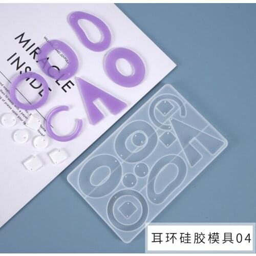 DIY earring resin mold pendant pendant crystal epoxy mold jewelry mirror silicone mold For resin making