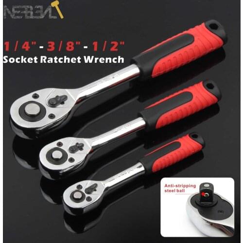 1/4" 3/8" 1/2"inch Ratchet Wrench Cr-V 24/72 Teeth Extending Telescopic Ratchet Socket Plate Common Sockets Handle Wrench Tools