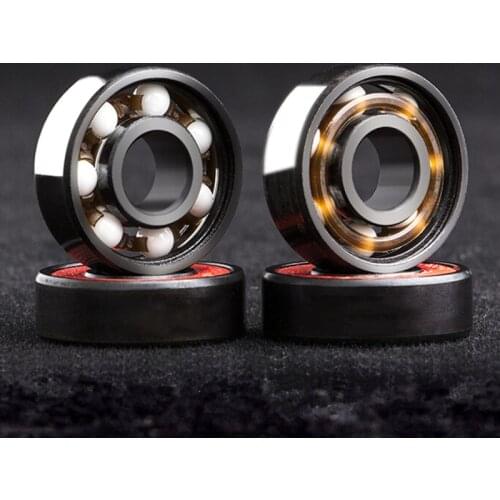 8 Pcs 608RS Ceramic Speed Wheels Bearing For Finger Spinner Skateboard Skate Roller