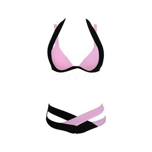 50Pcs/Lot Summer Style New Women Sexy Bikini Set Push Up Swimsuits Swimwear Cross Bandage Bathing Suits