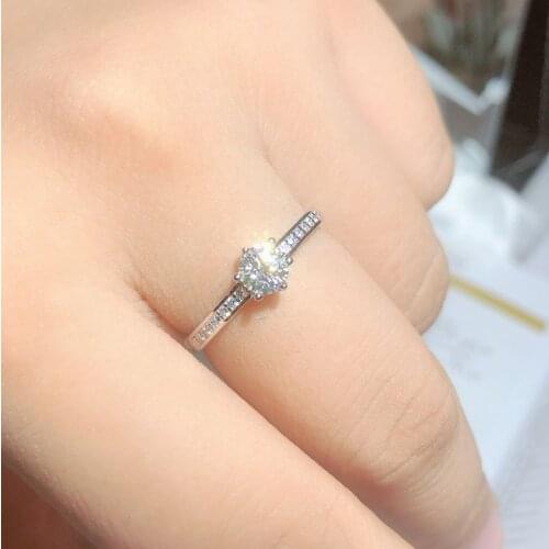 Moissanite, 925 Silver fashion design, strong fire color,diamond, high hardness 0.5ct stone