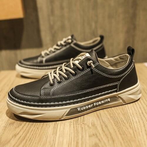 Men Sneakers Casual Hard-Wearing Popular Zapatos Hombre Four Seasons Flat Mens Shoes Black Beige Loafers Mens Shoes