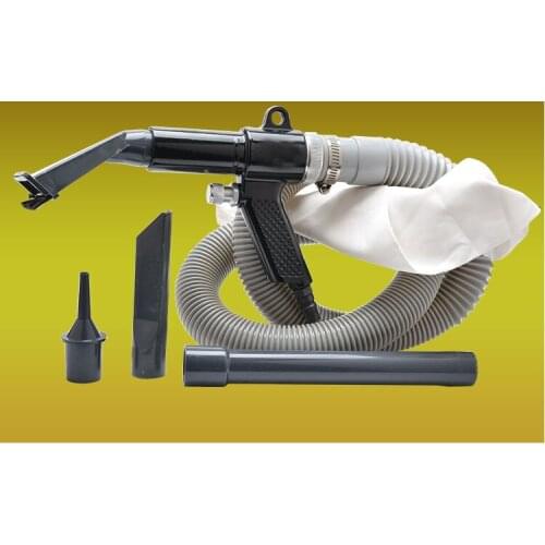 Pneumatic air blow vacuum cleaning gun, air blow suction dust gun set