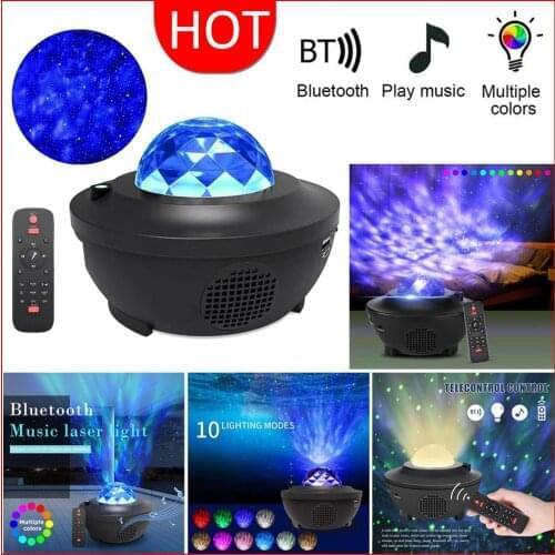 VIP Colorful Starry Sky Galaxy Projector Blueteeth USB Voice Control Music Player LED Night Light USB Charging Sunset Lamp