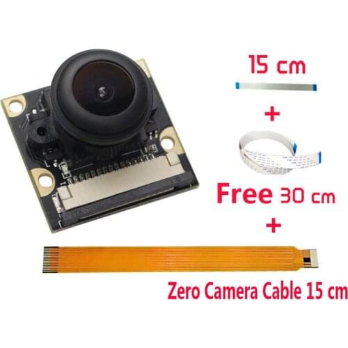 Raspberry Pi Camera Module Board 5MP Wide Angle Fish Eye 130 +Night Vision Surveillance Lenses camera 1080p for Raspberry pi3/4B