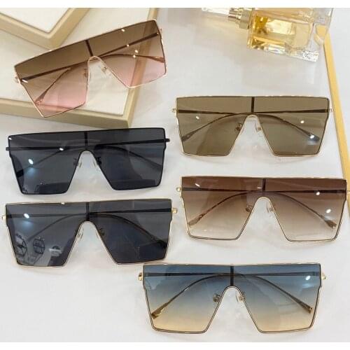 Brand Designer Womens/Mens Sunglasses Summer Classic Glasses Wrap Metal Temple Sunglasses Over sized Shades Sunglasses