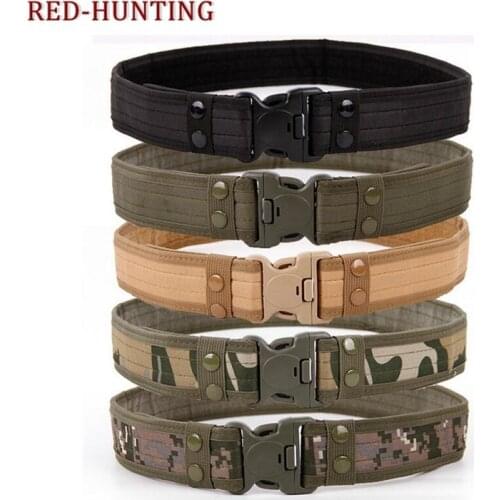 Tactical Adjustable Belt Outdoor Hiking Climbing Hunting Load Bearing Utility Waistband Waist Support Belt