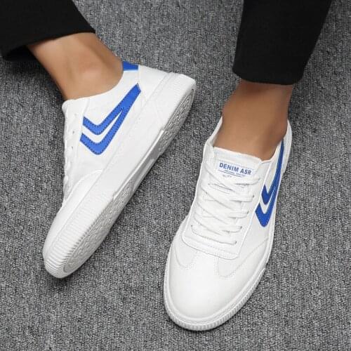 Summer and autumn thin mens shoes breathable mens casual wild canvas white shoes men