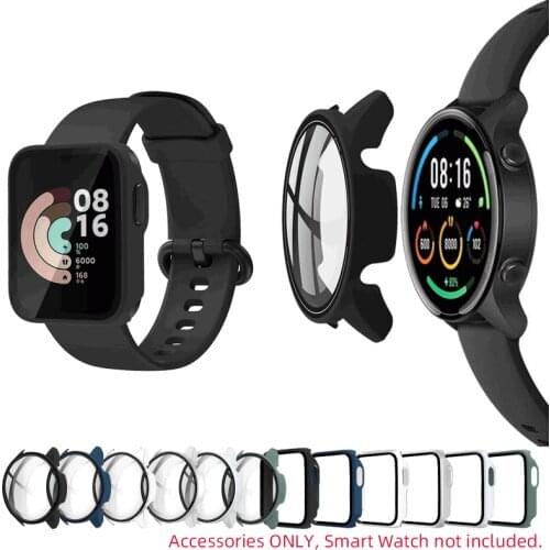 Hard Full Edge Glass Screen Protector Case Shell Frame For Xiaomi Mi Watch Lite/Redmi Color Sport Watch Protective Bumper Cover