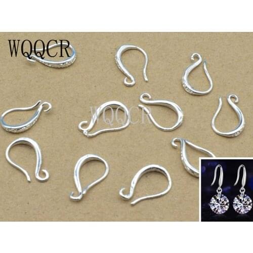 10PCS 9x15MM 925 Champagne Rose 925 silver Color Plated Brass Earrings Hooks High Quality DIY Jewelry Accessories