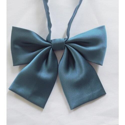 2 PCS / LOT New Japanese solid color bow tie sailor uniforms clothes pure color Obscure stripes bow tie (Elastic band)