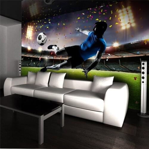 Beibehang Custom papel de parede 3D football field photo mural large wallpapers for living room oil painting 3D mural wallpaper