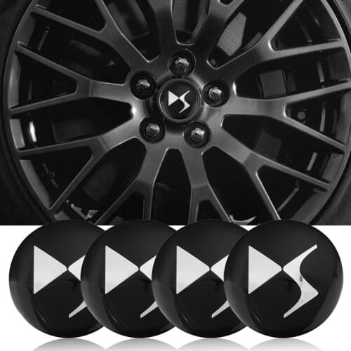 4pcs 56mm Car Wheel Center Cover Stickers DS Logo Hub Cap Emblem Badge For DS Spirit DS3 DS4 DS5 DS5LS DS6 DS7 Accessories