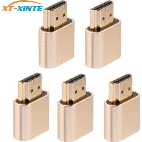 5pcs VGA Virtual Display Adapter DDC EDID Dummy Plug Headless Ghost Display Emulator Lock plate 1920x1080 generation@60Hz
