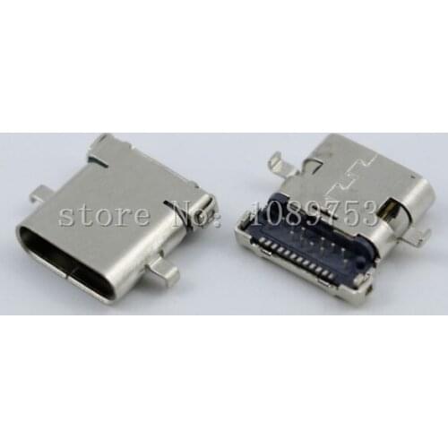 5Pcs USB 3.1 Type C Female Socket Connector 24pin 10.0mm 90 degree High speed DIY Connectors